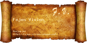 Fejes Vivien névjegykártya