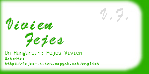 vivien fejes business card